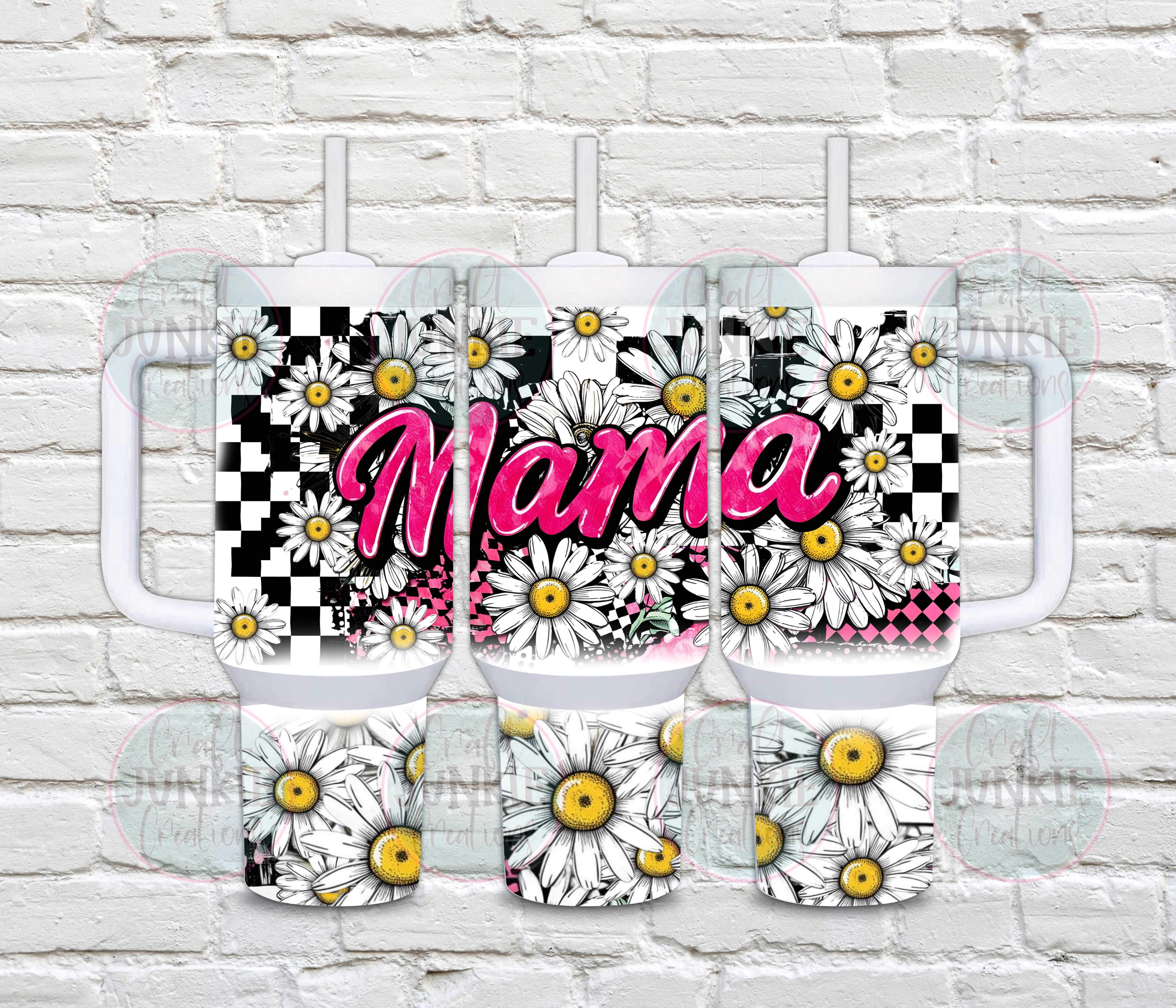 Retro Mama Daisies 40 oz Tumbler